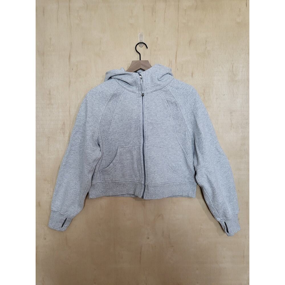 Size:XS/S Lululemon Women's Scuba Full Zip Oversized Hoodie Cropped Gray